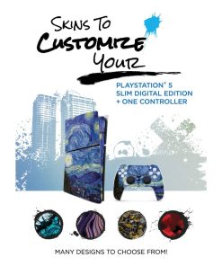 Playstation 5 Slim Digital with Extra Controller, FPS Grip Kit and MightySkins Decal Voucher + 1 – PlayStation 5