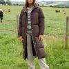 Women’s Chocolate Maxi Puffer Jacket