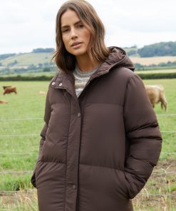 Women’s Chocolate Maxi Puffer Jacket