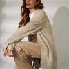 Women’s Beige Cable Knit Cardigan