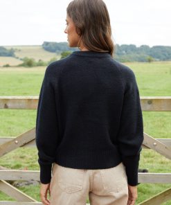 Women’s Black Button Up Knitted Cardigan