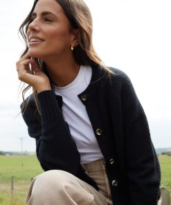 Women’s Black Button Up Knitted Cardigan