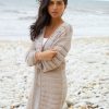 Women’s Stone Longline Crochet Cardigan