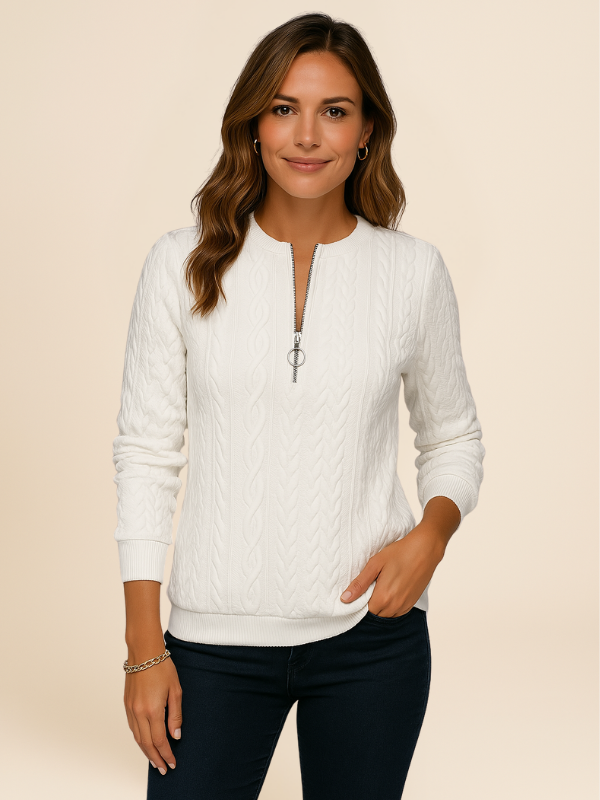 Half-Zip Long Sleeve Sweater